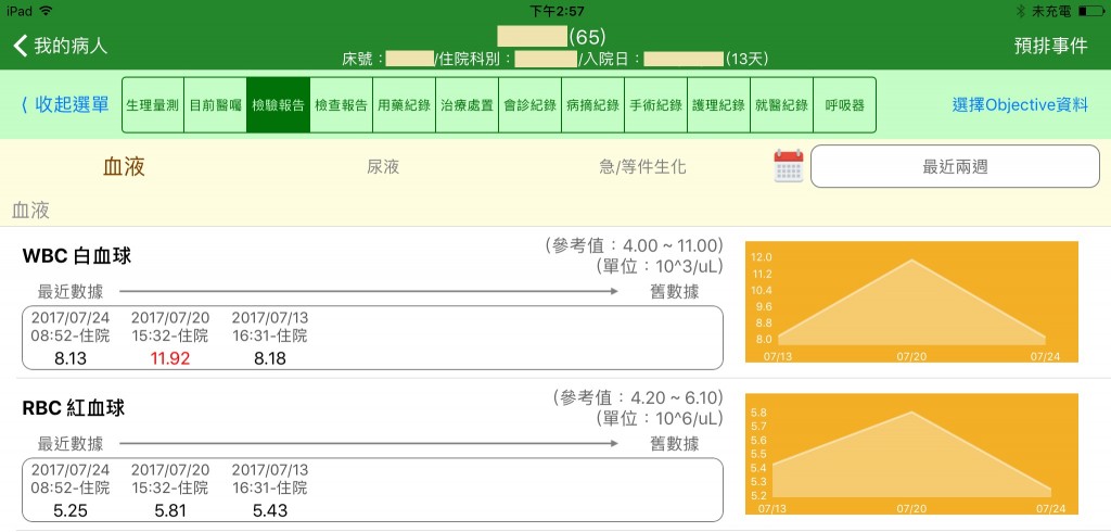 北醫使用介面照